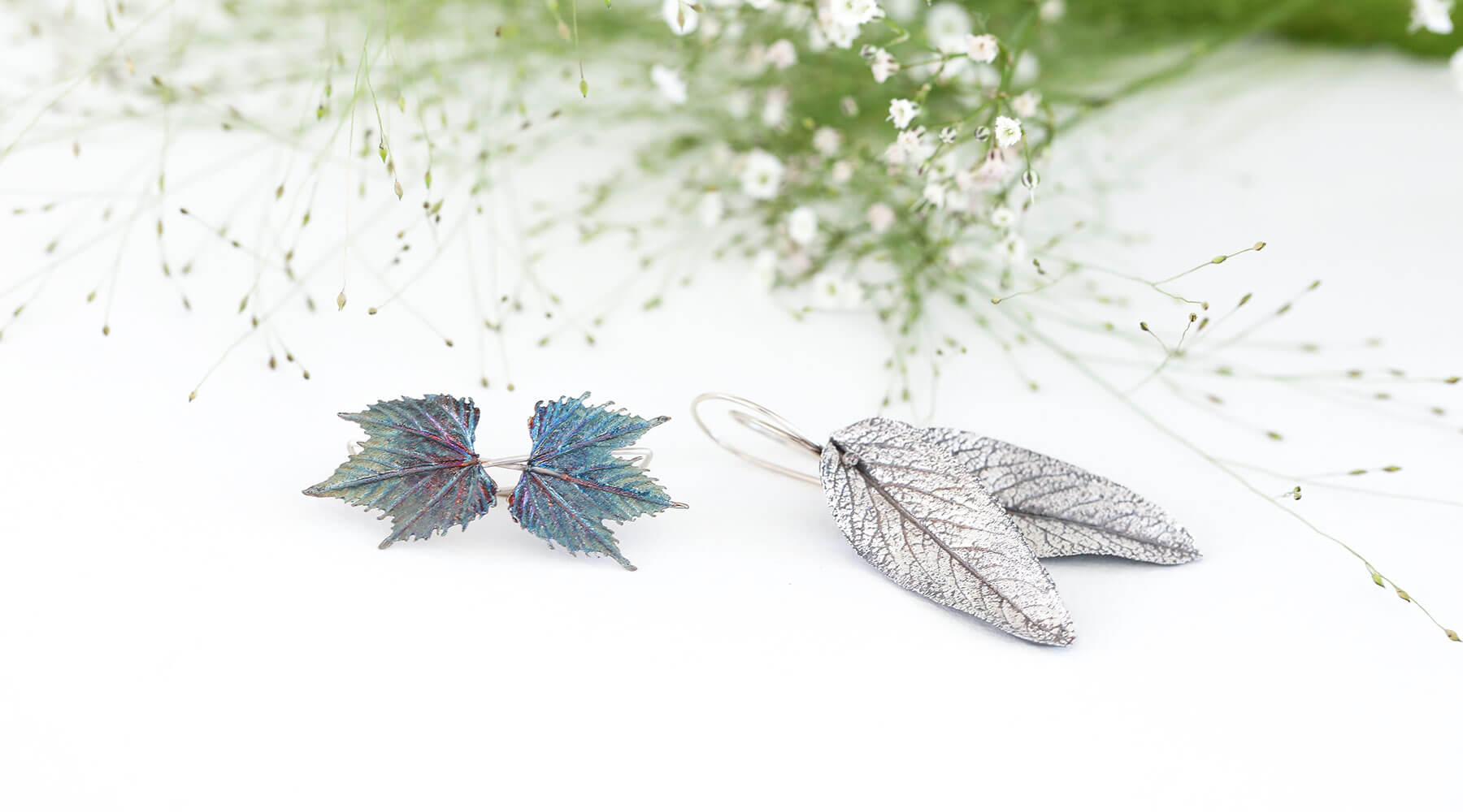 Lange Blatt Ohrringe im Boho Style