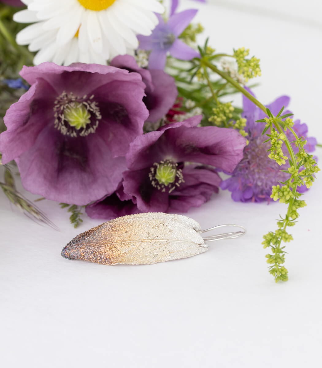Salbeiblatt Ohrhänger Silber