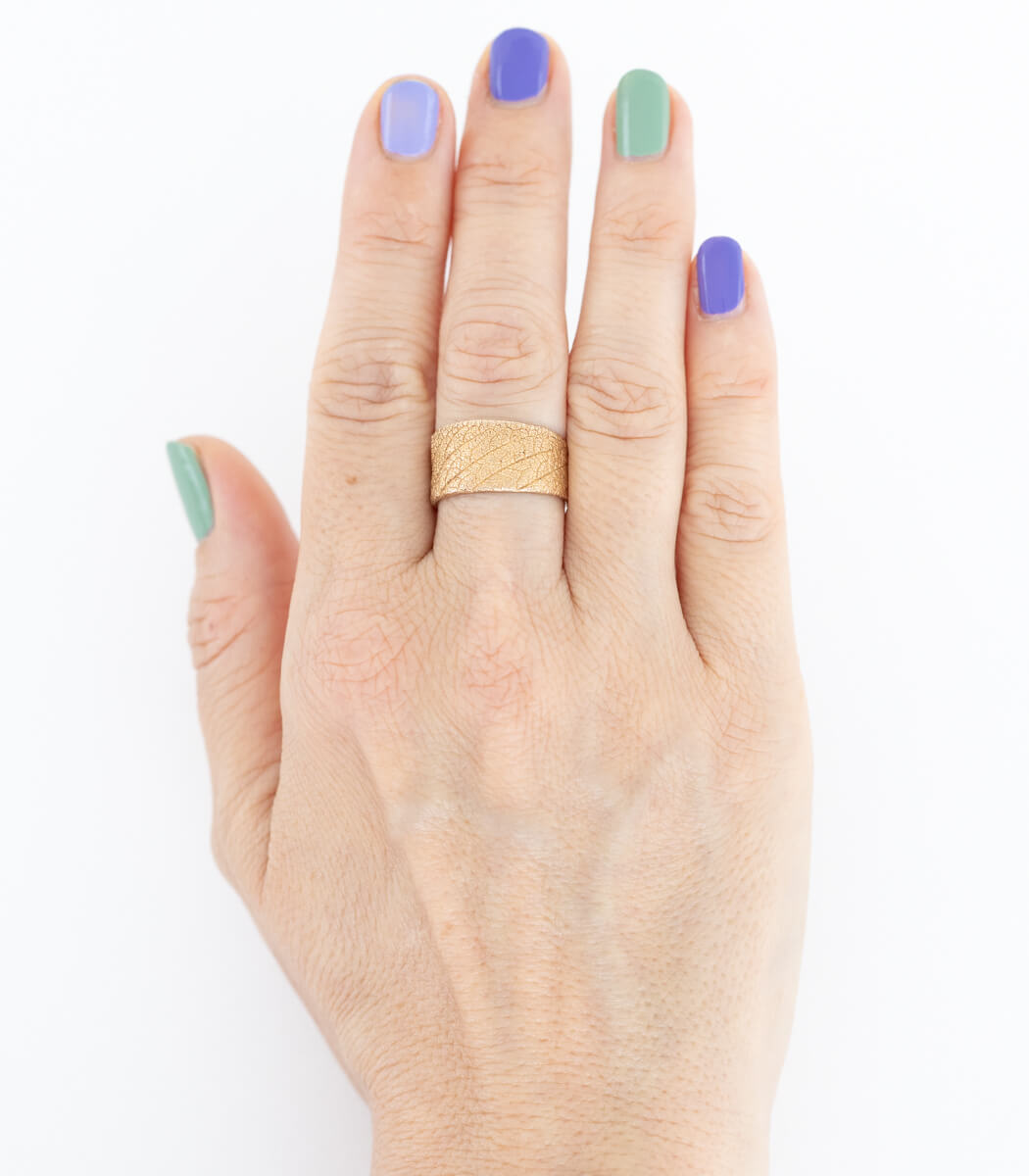 Salbei Ring halb Bronze Gr. 61
