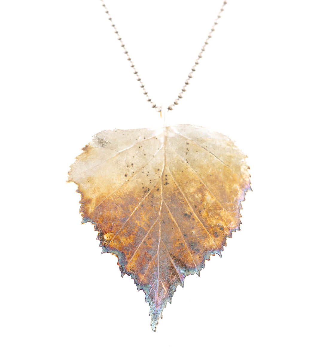 Birkenblatt Anhänger Silber