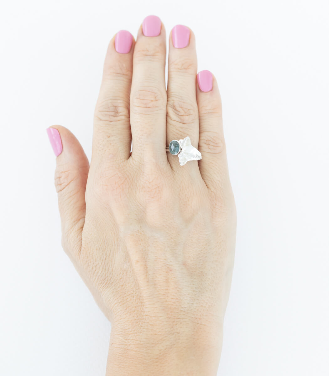 Kyanit blau Ring Silber Gr. 53
