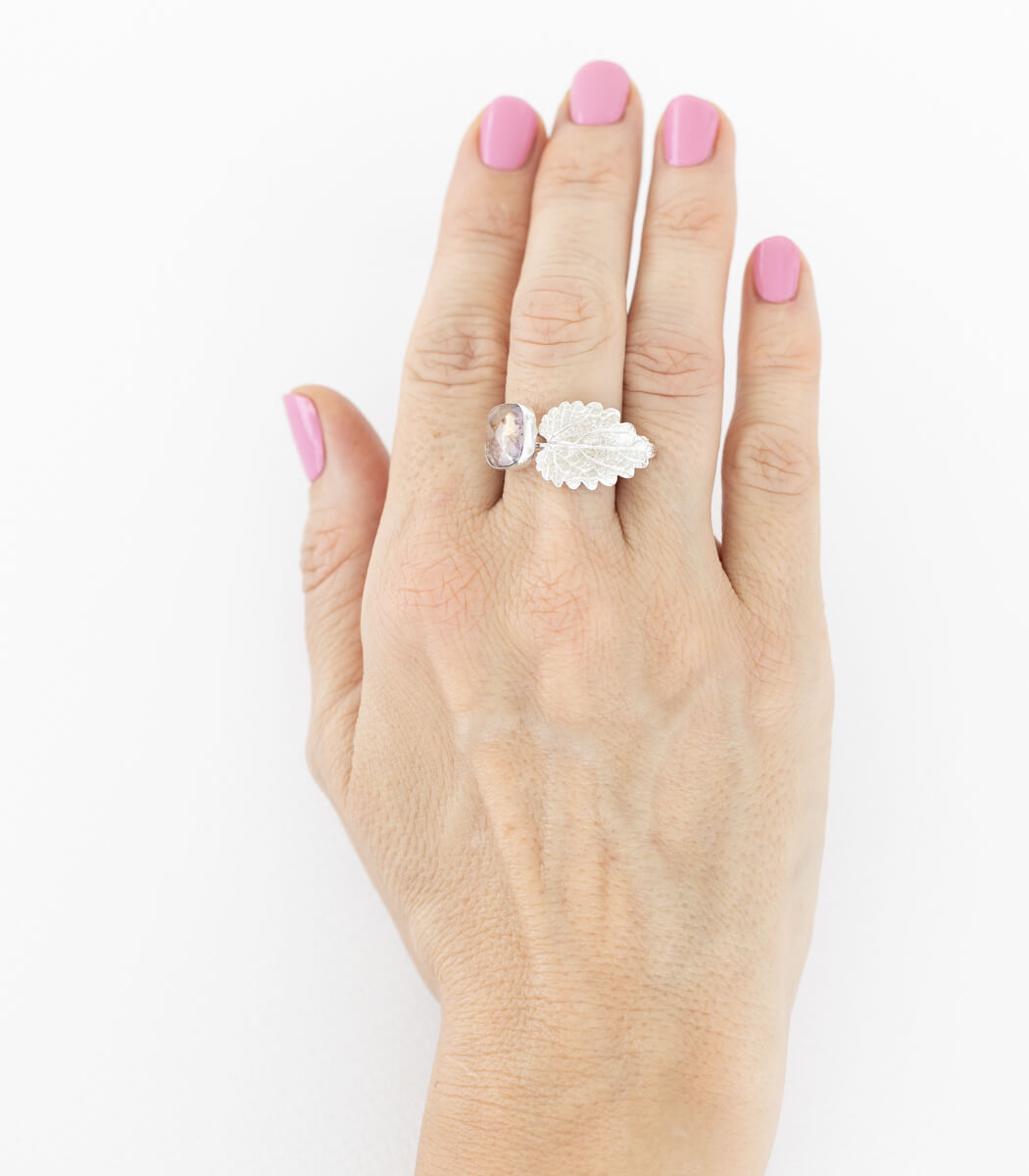 Brennnessel Ring Silber Gr. 60