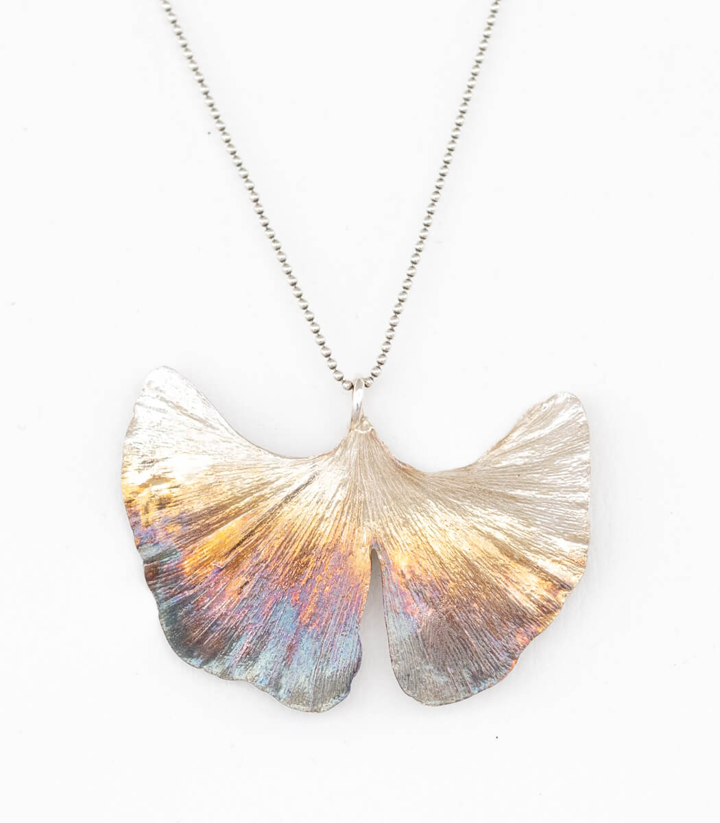 Ginkgo Anhänger Silber