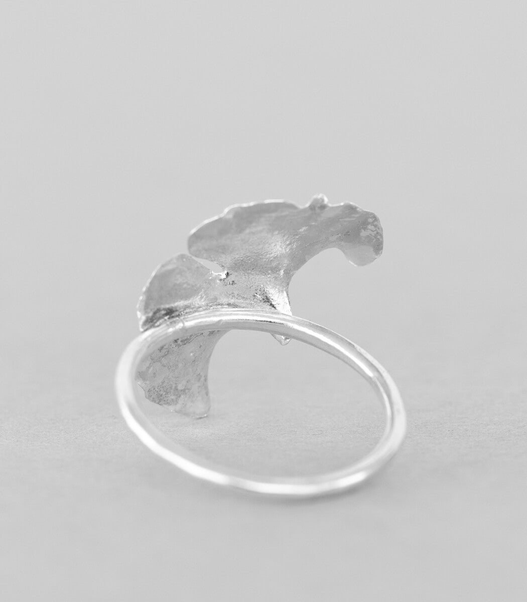 Ginkgoblatt Ring Silber Gr. 55