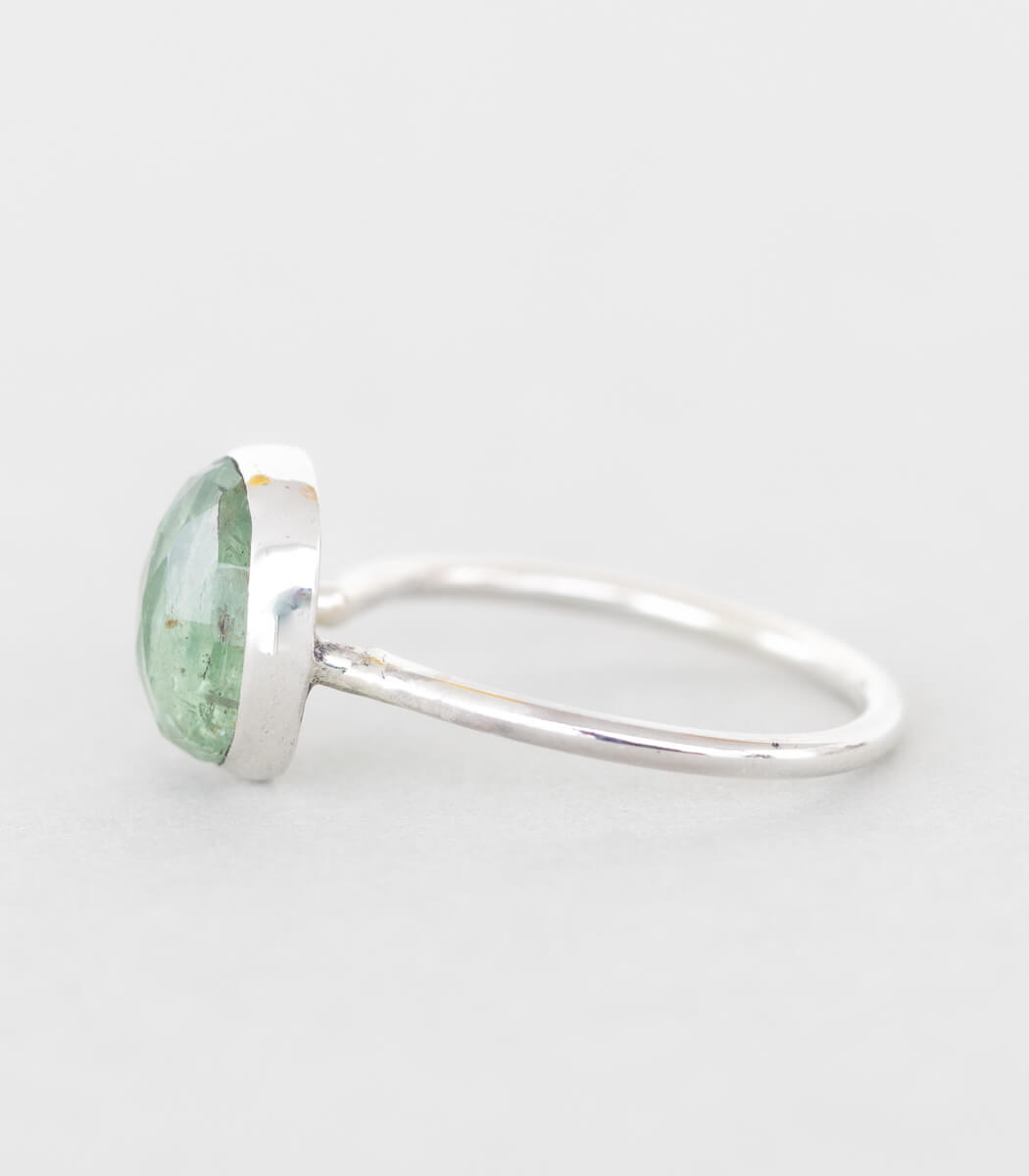 Kyanit Ring blaugrün Silber Gr. 53