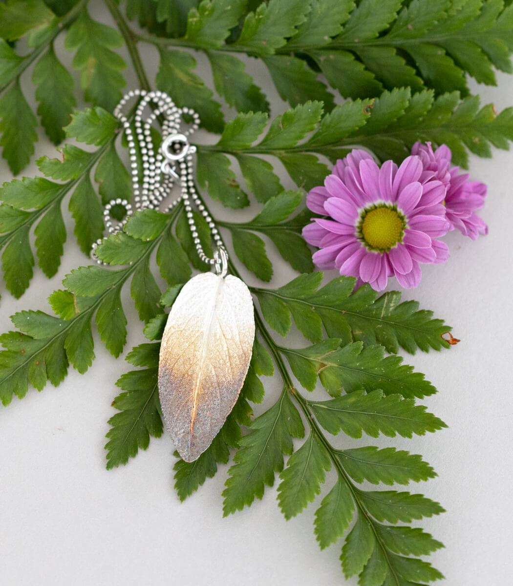 Salbeiblatt Anhänger Silber