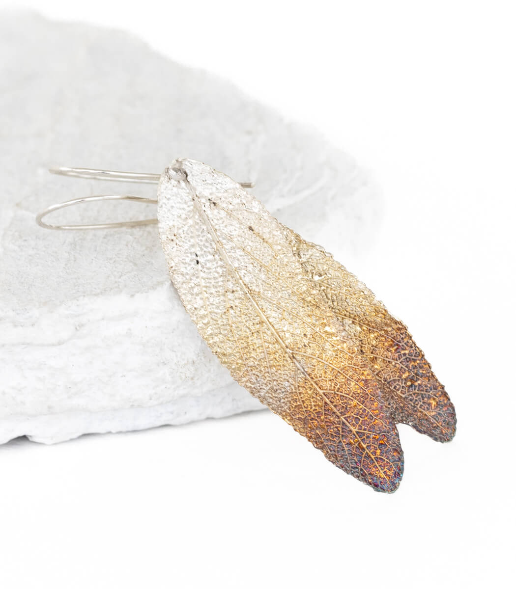 Salbeiblatt Ohrhänger Silber