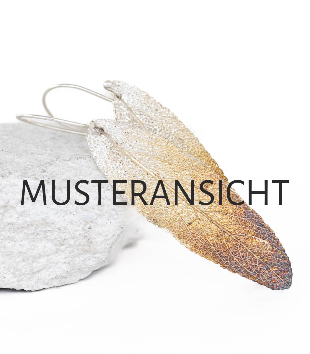 Salbeiblatt Ohrhänger Silber MUSTERANSICHT