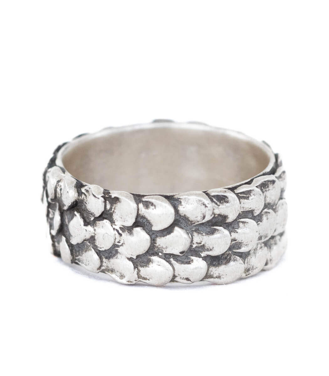 Fischschuppen Ring Silber