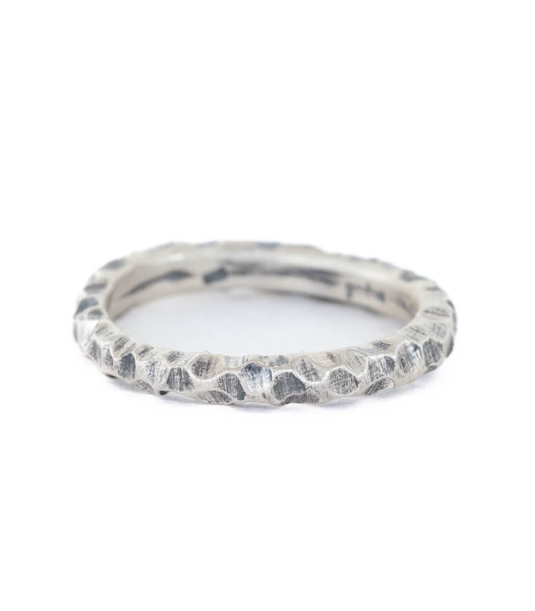facettierter Ring in Silber Gr. 55