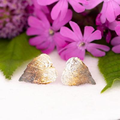 Birch Stud Earrings Silver