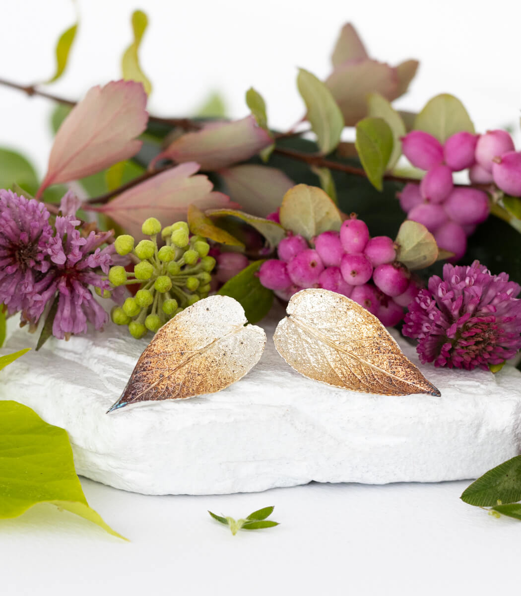 Silber Ohrstecker Salbeiblatt