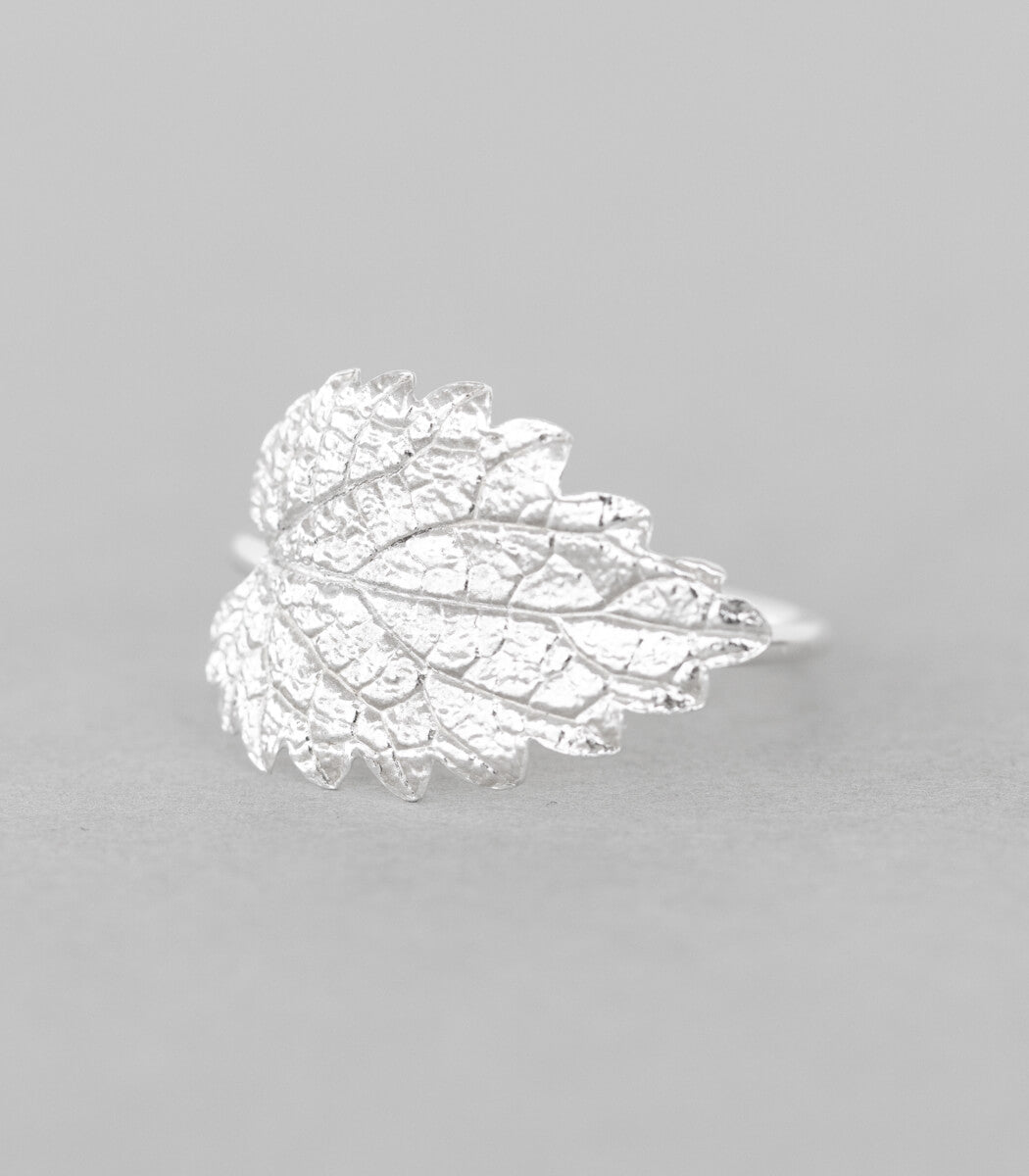 Brennnessel Ring Silber Gr. 60