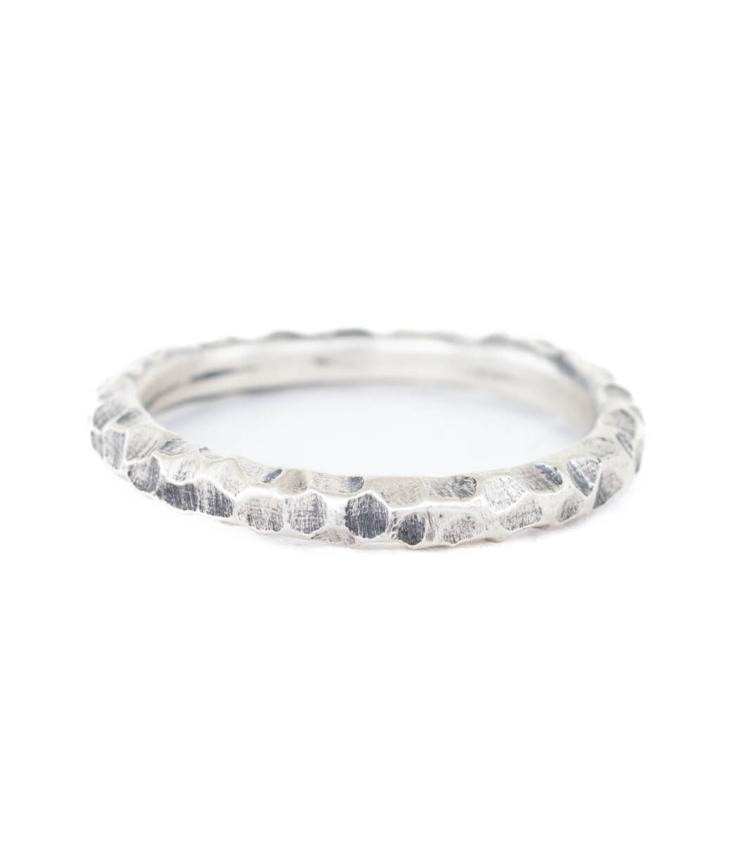 facettierter Ring in Silber Gr. 59
