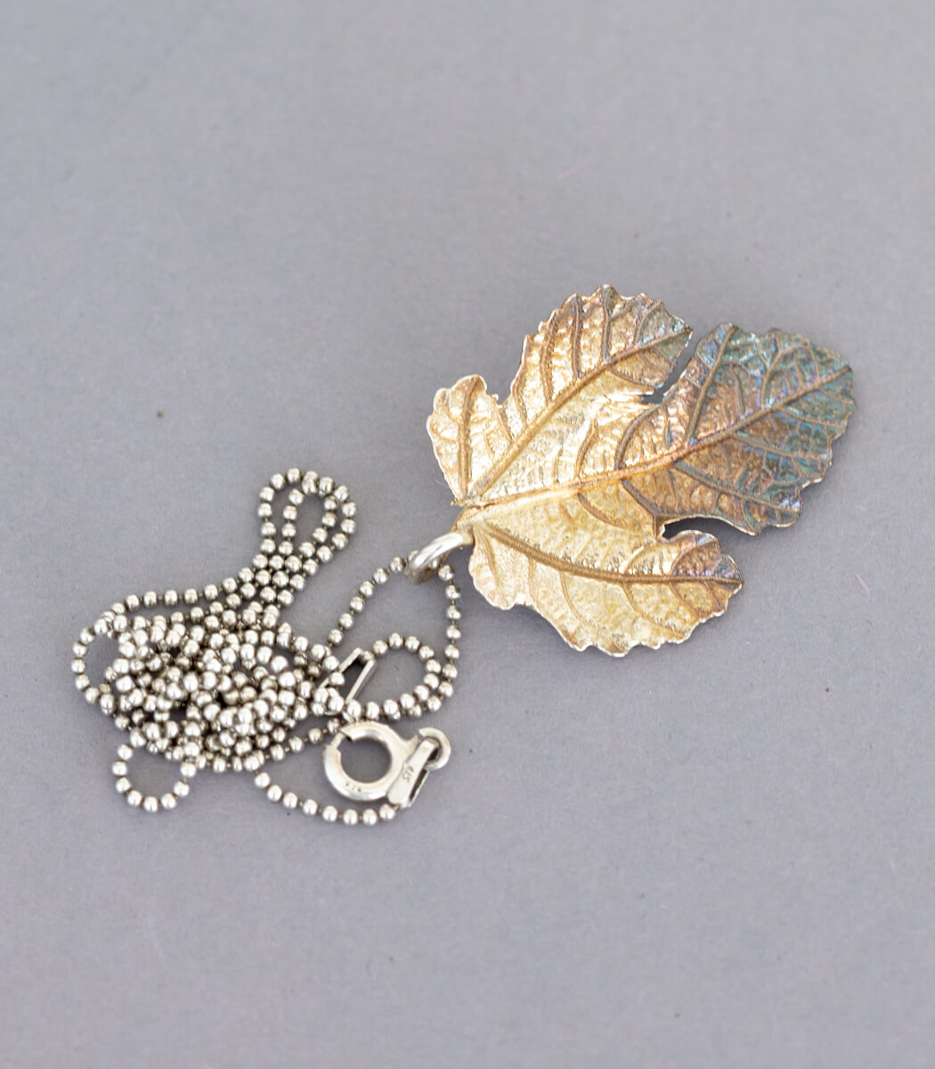 Feigenblatt Anhänger Silber