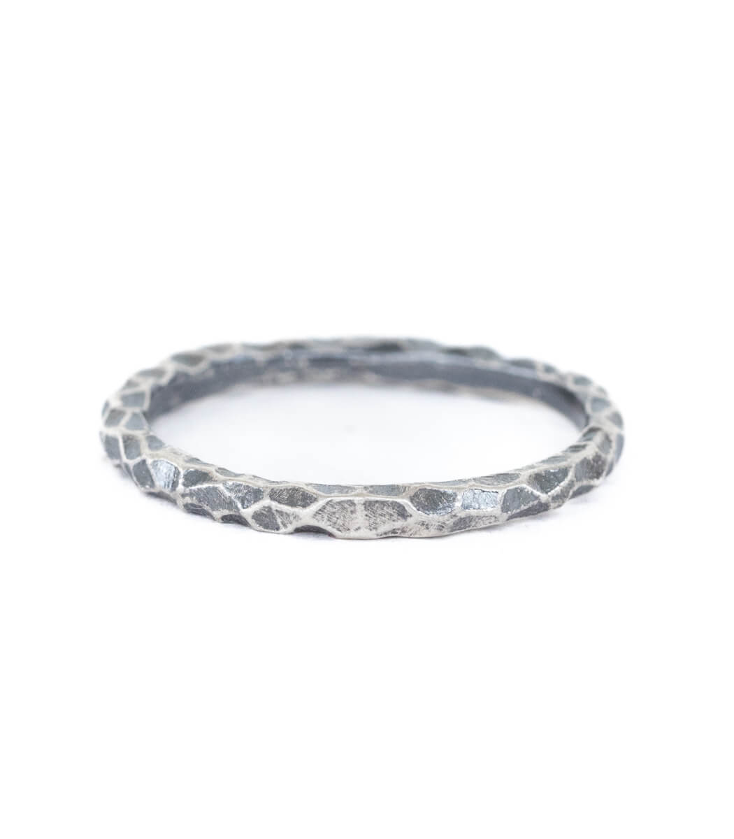 facettierter Ring in Silber Gr. 57