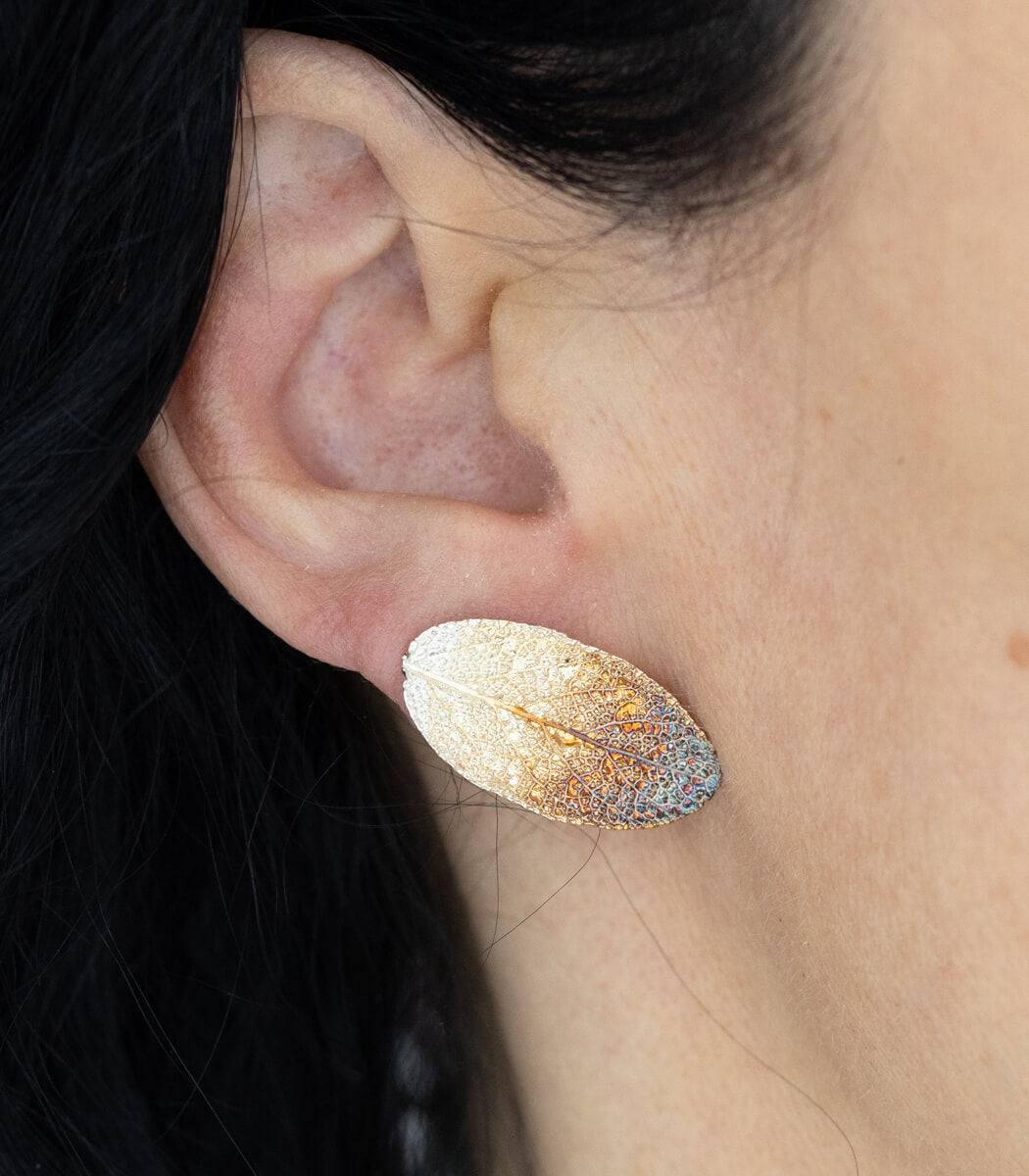 Salbeiblatt Ohrstecker Silber