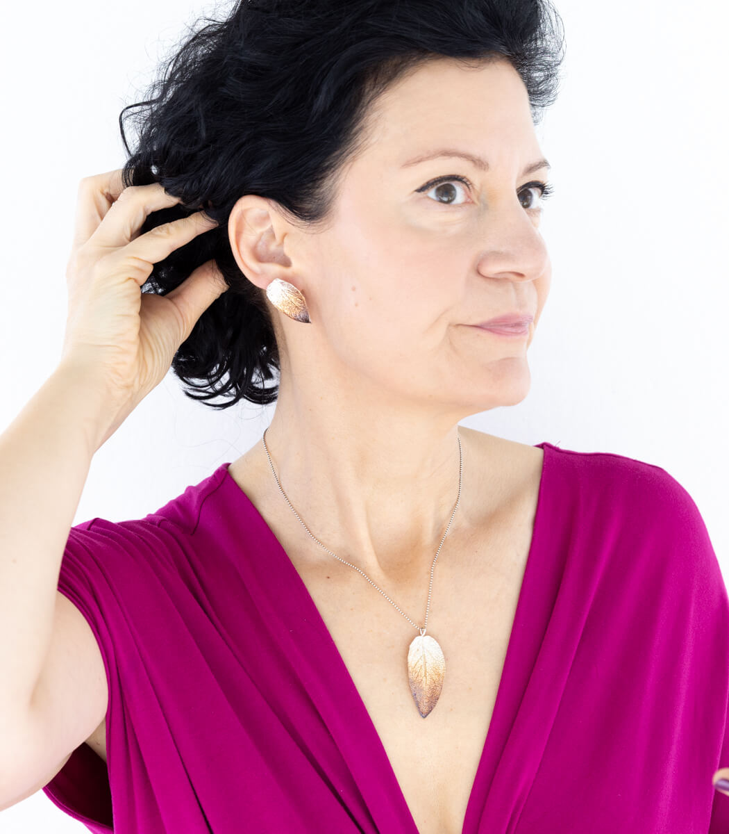 Salbeiblatt Anhänger Silber