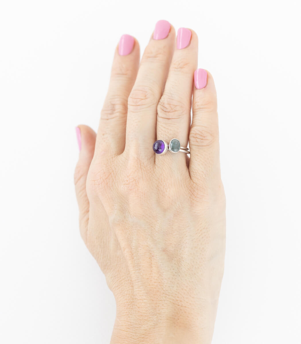 Amethyst Ring Silber Gr. 56