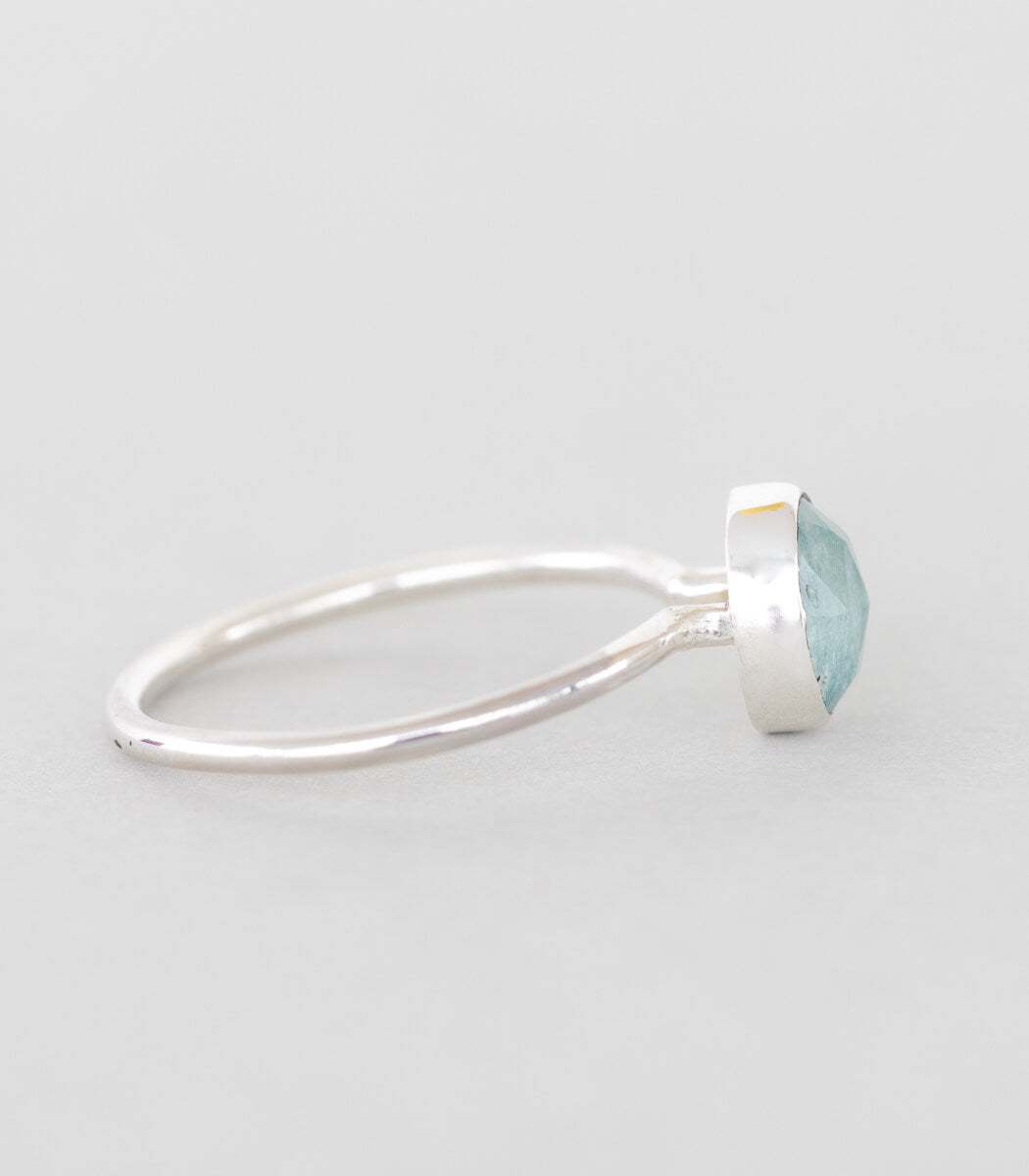Kyanit wasserblau Ring Silber Gr. 57