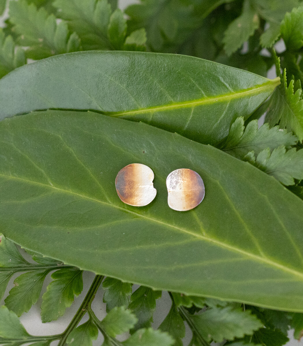 Eukalyptus Ohrstecker Silber