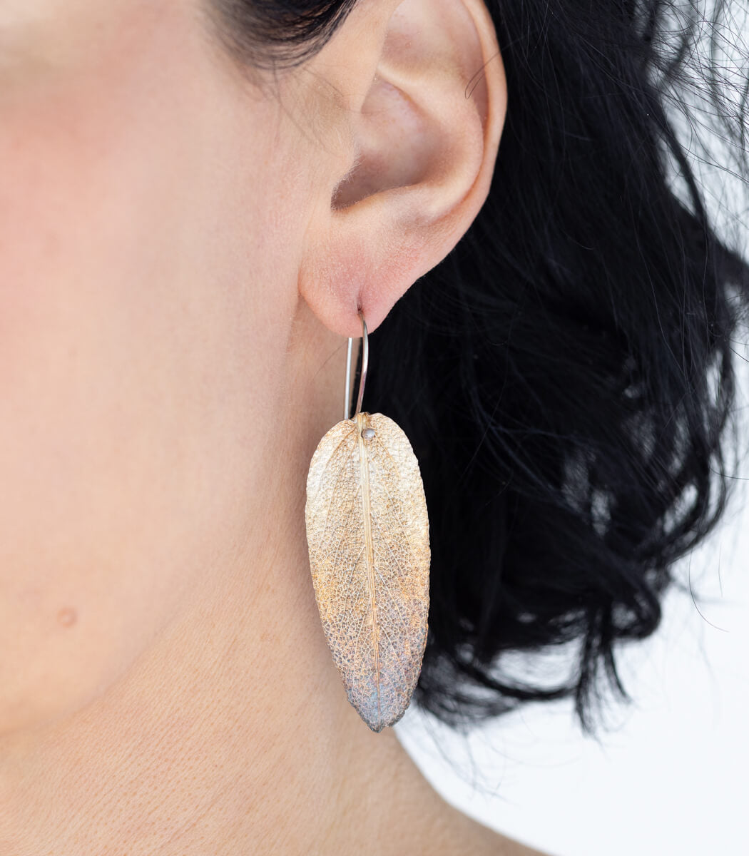 Salbeiblatt Ohrhänger Silber