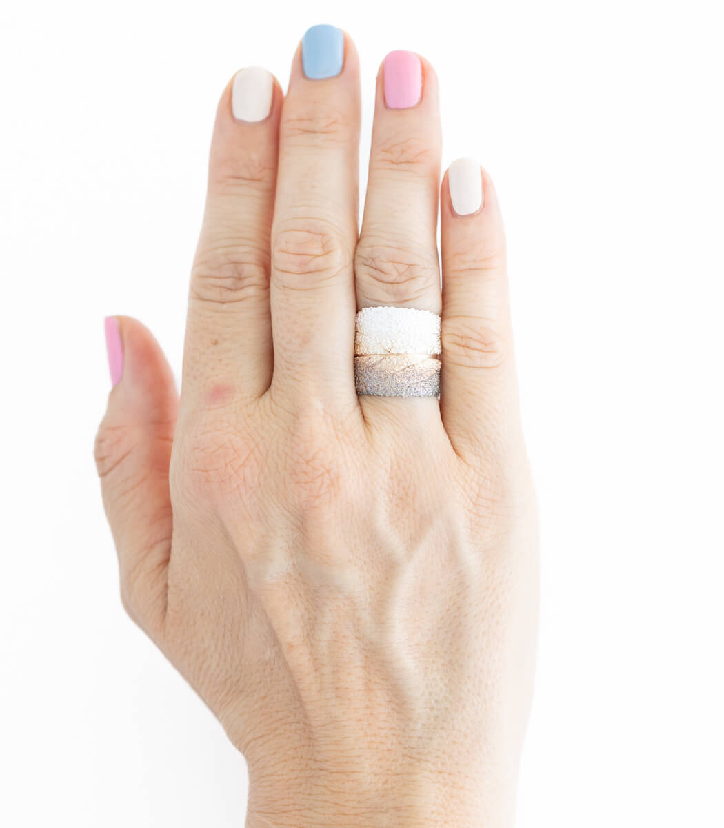 Silber Ring Salbei Gr. 57 – Draufsicht Ringkopf mit Salbeiblatt, Naturschmuck Unikat goodrun