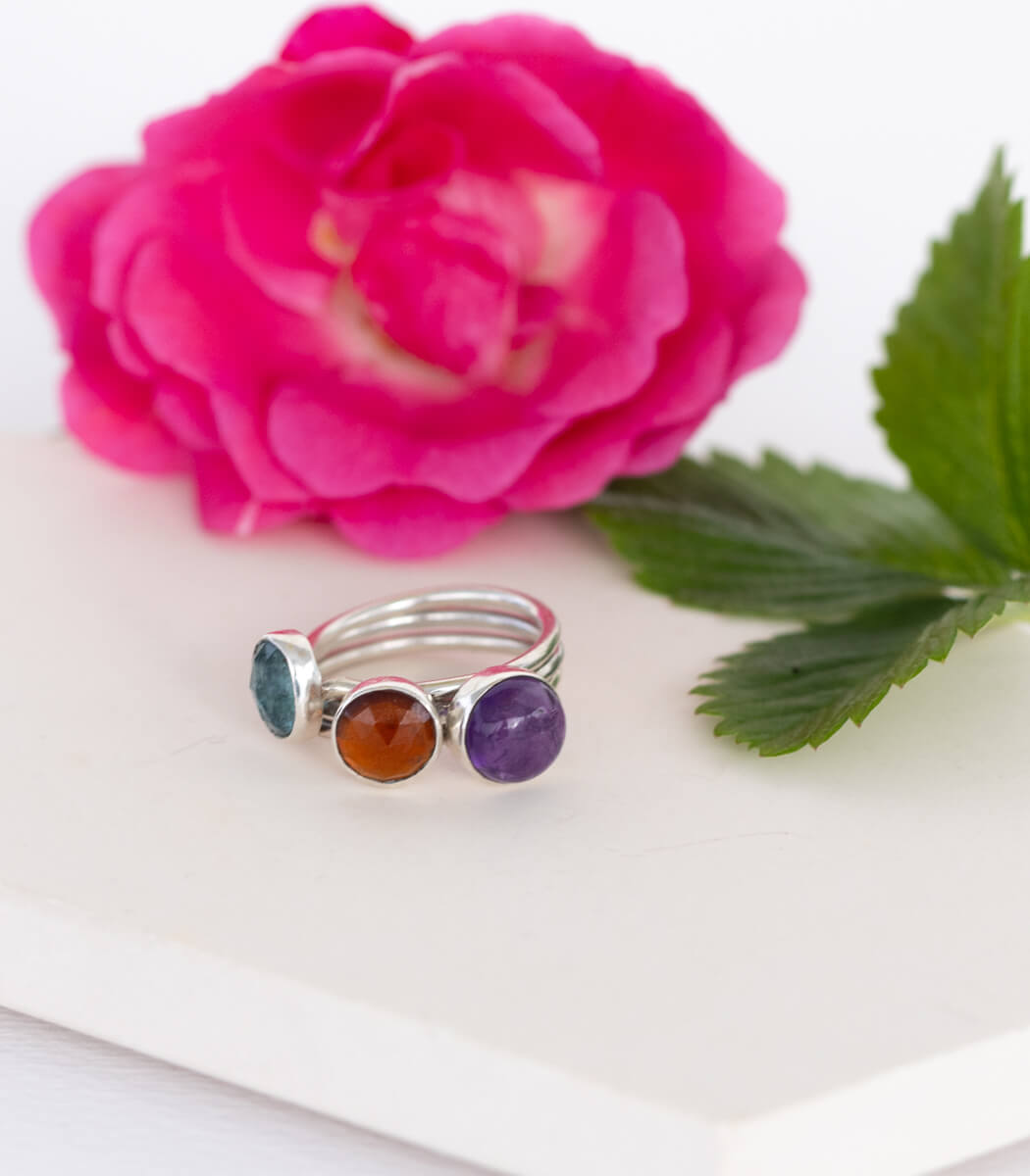 Amethyst Ring Silber Gr. 56