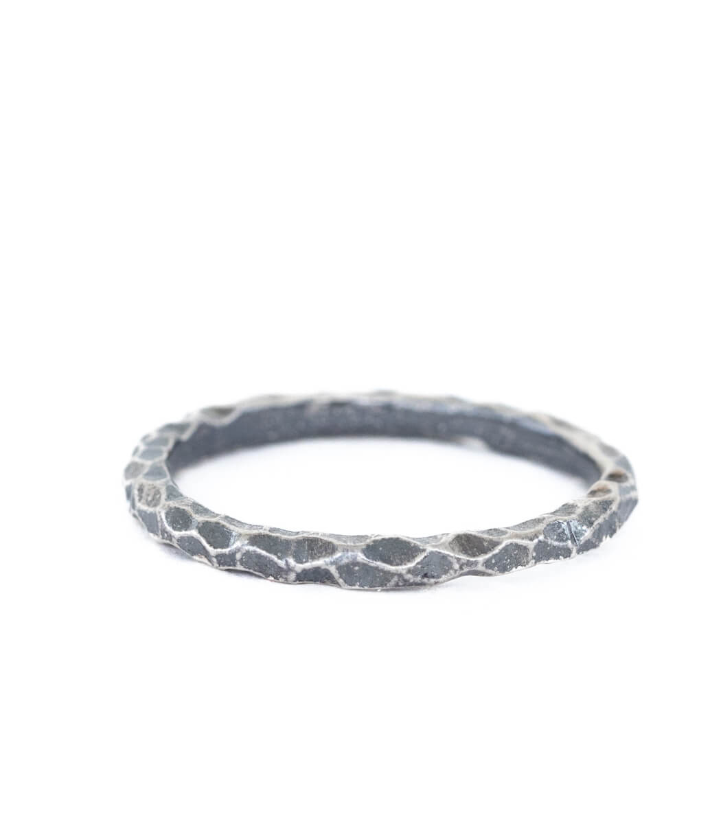 facettierter Ring in Silber Gr. 57