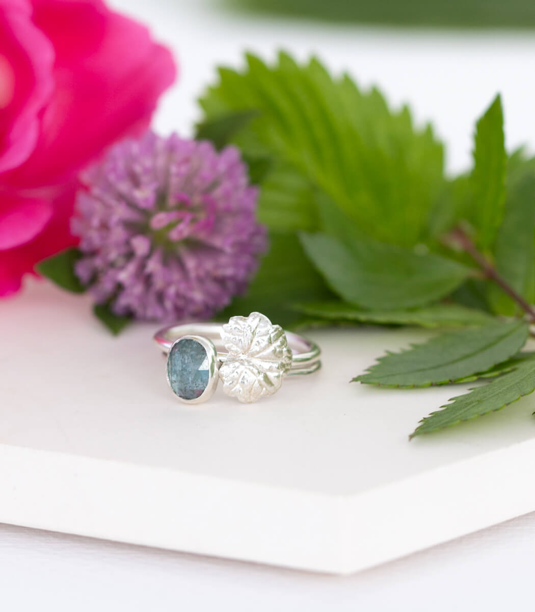 Kyanit blau Ring Silber Gr. 53