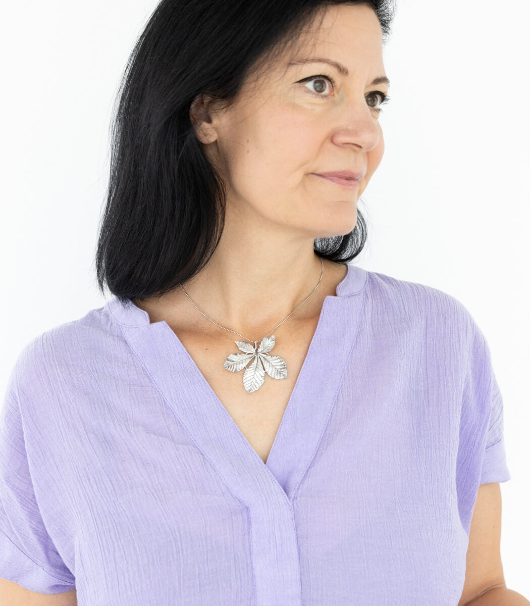 Kastanie Anhänger Silber