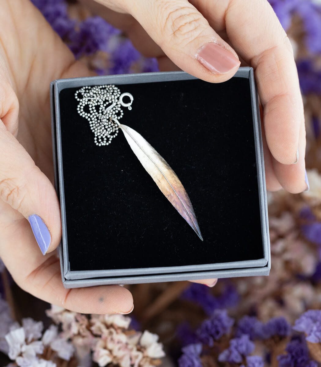 Weidenblatt Anhänger Silber