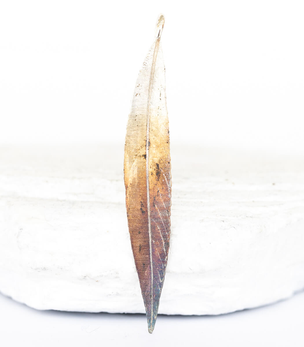 Willow leaf pendant silver