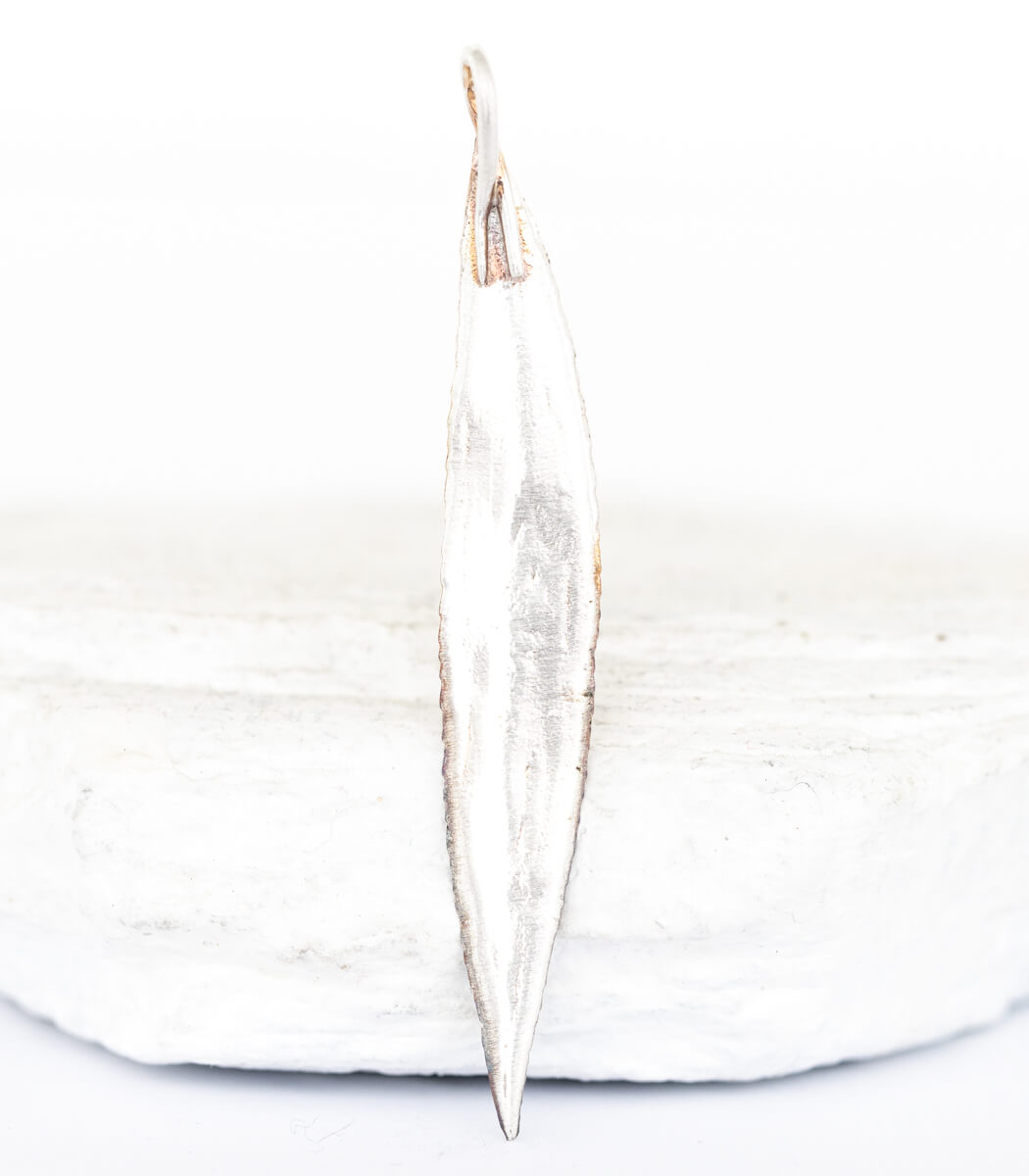 Willow leaf pendant silver