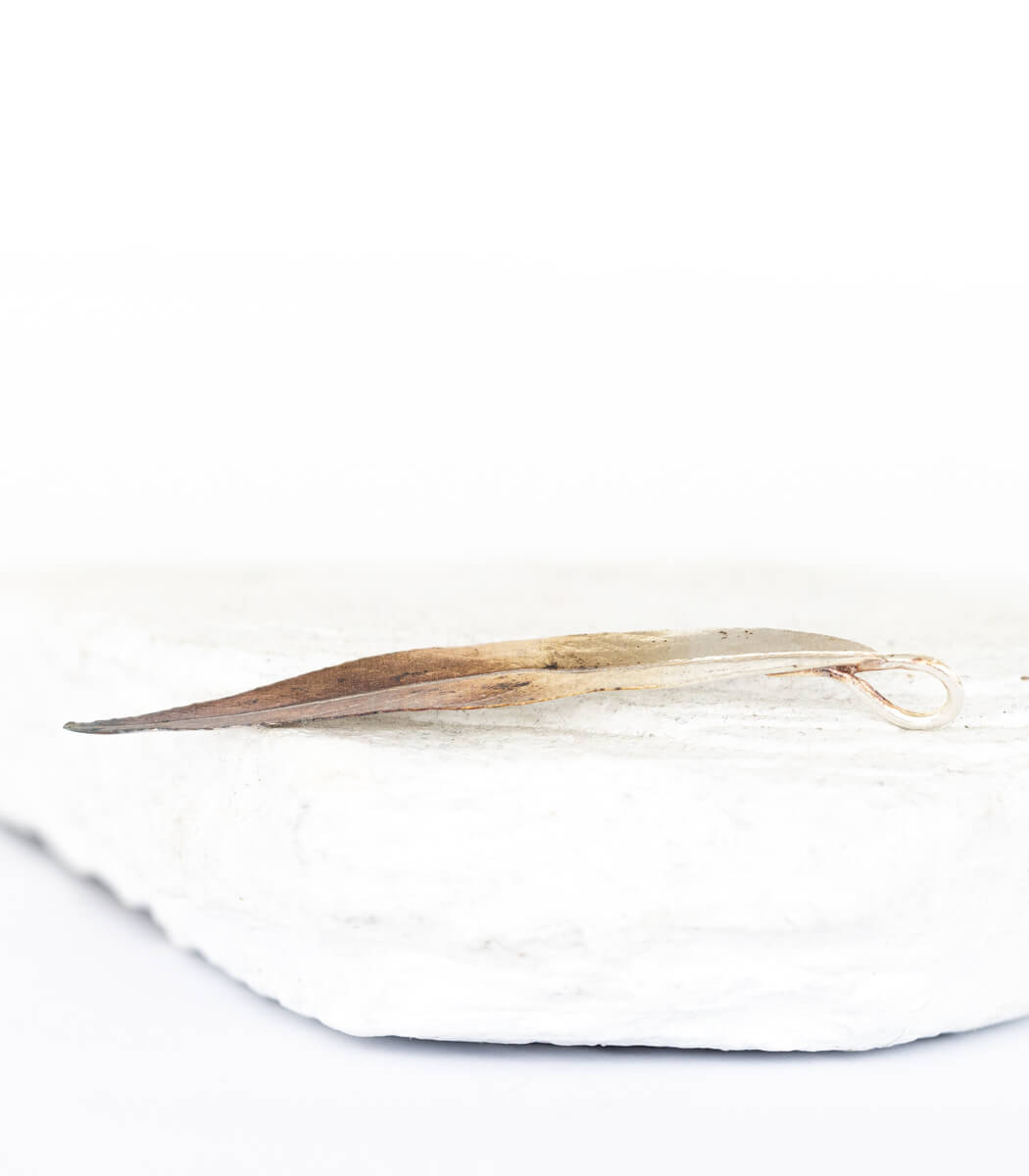 Willow leaf pendant silver