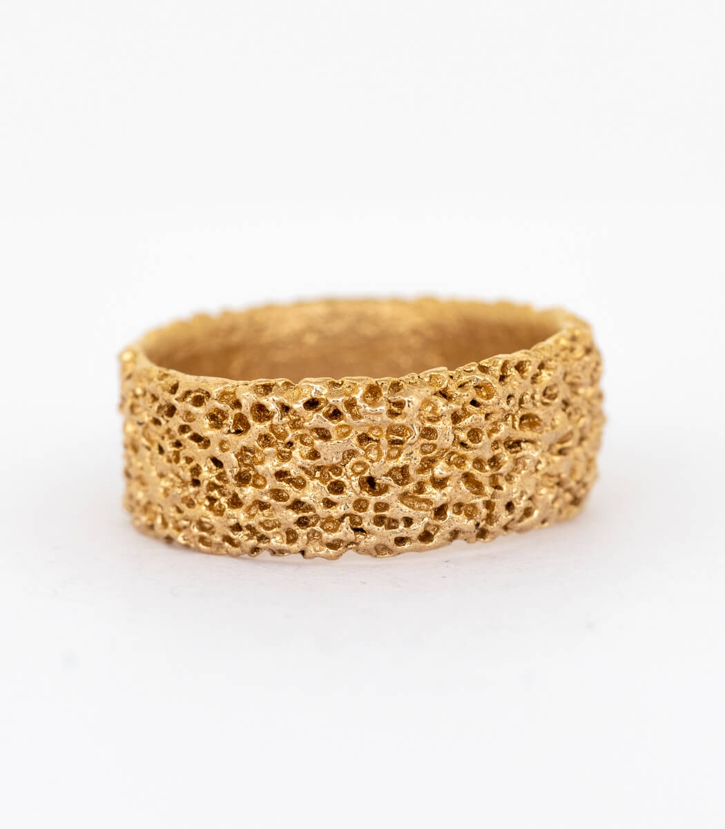 Bronze Ring Korallenstruktur Gr. 57