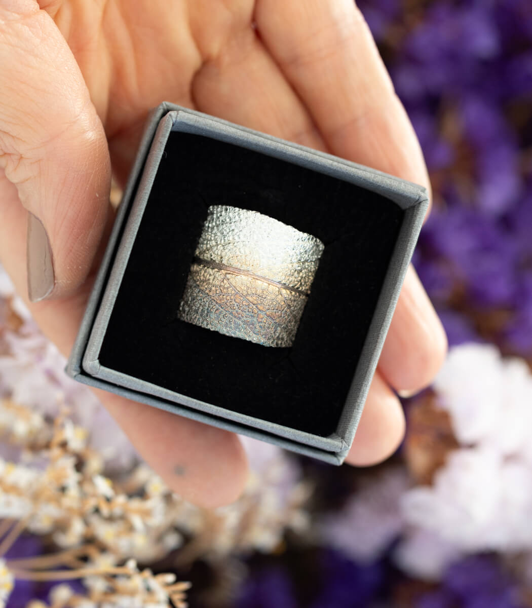 Salbeiblatt Ring und Ohrhänger für Maura Hauf