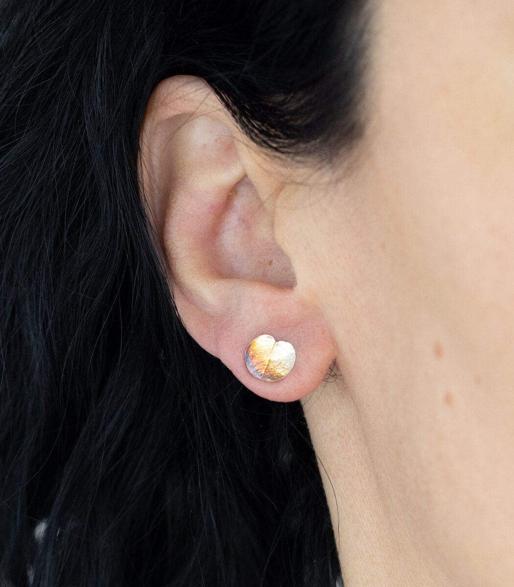 Eukalyptus Ohrstecker Silber