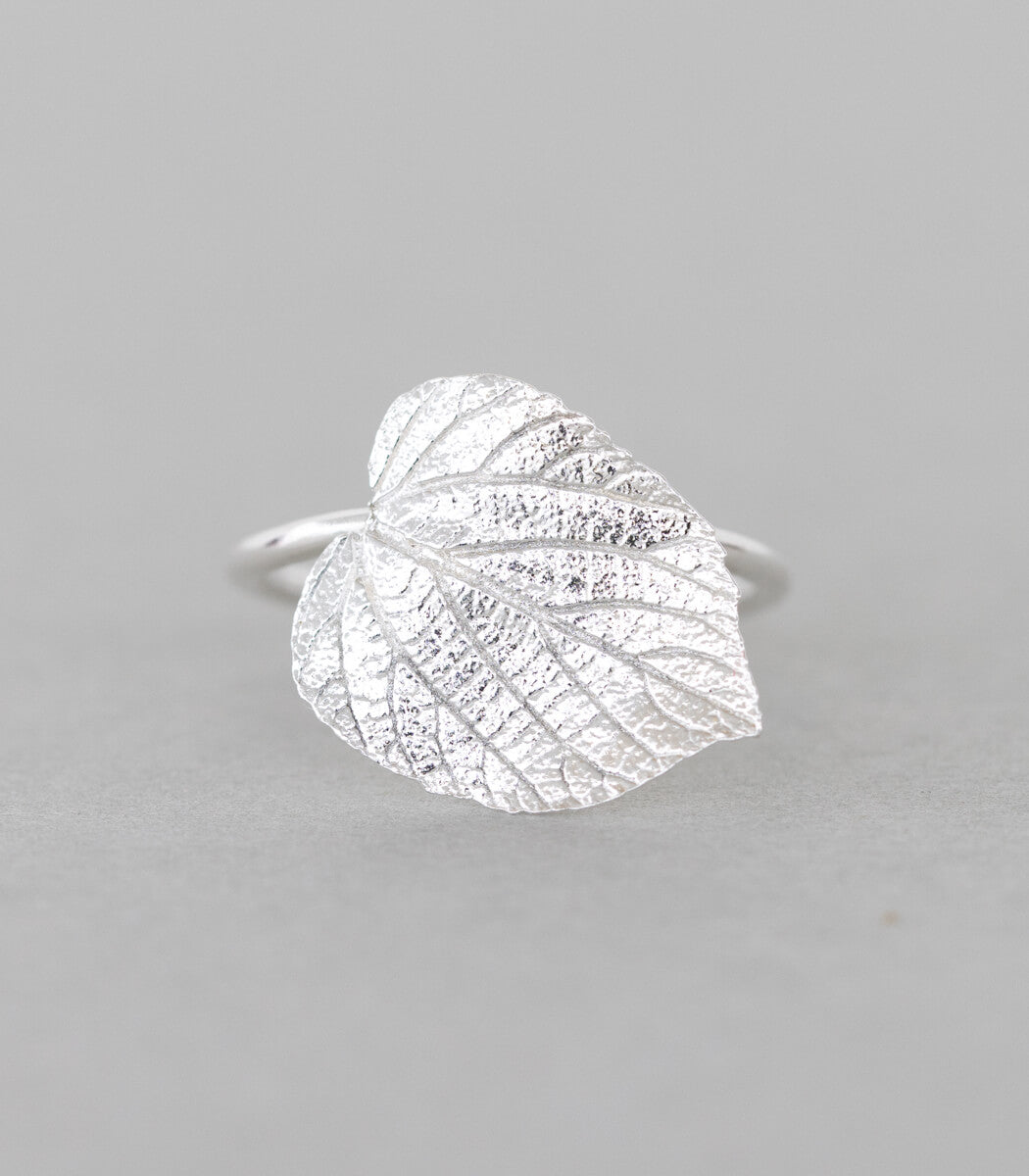 Lindenblatt Ring Silber Gr. 56