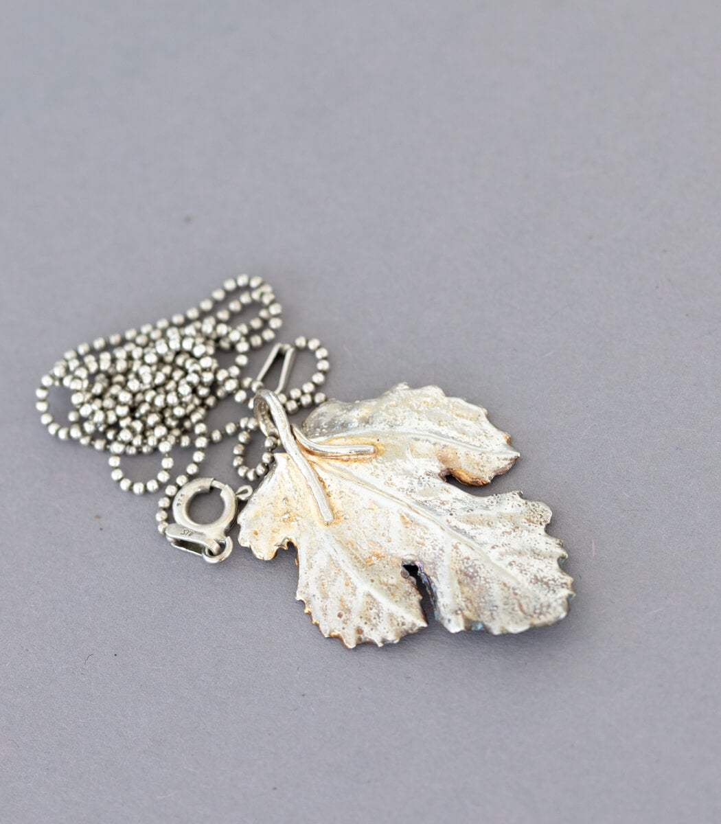 Feigenblatt Anhänger Silber