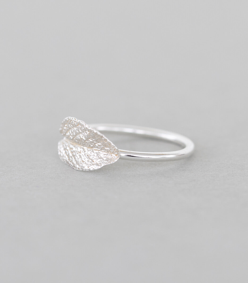 Salbeiblatt Ring Silber Gr. 53