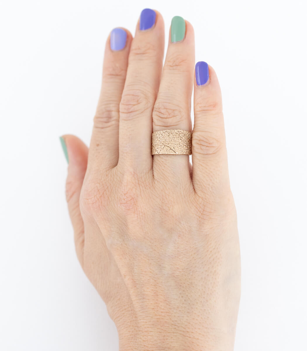Salbei Ring halb Bronze Gr. 57