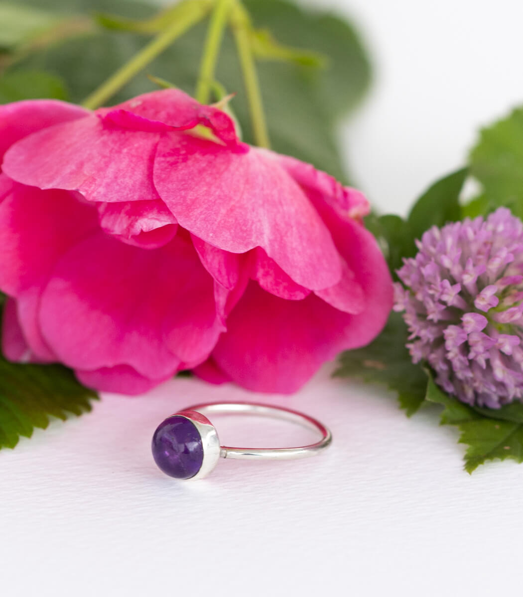 Amethyst Ring Silber Gr. 56