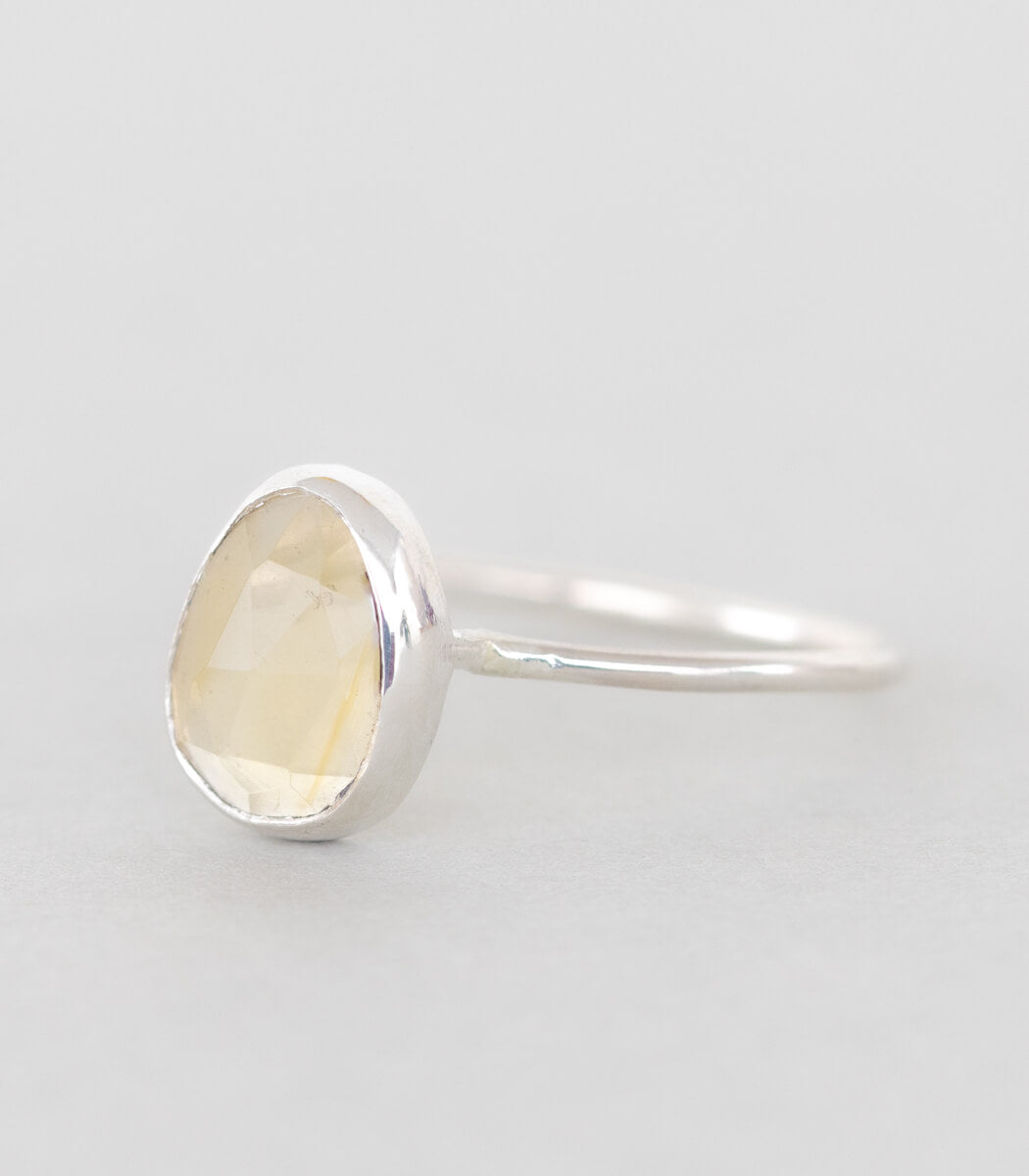 Citrin Ring Silber Gr. 58