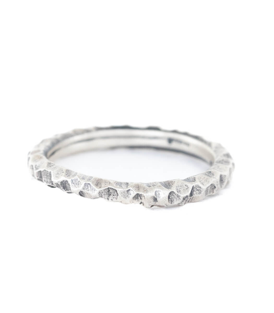 facettierter Ring in Silber Gr. 59