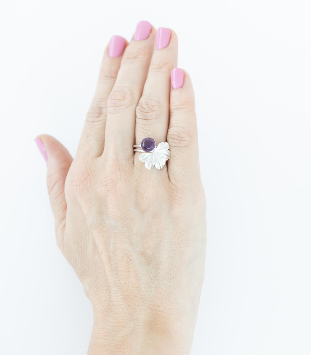 Frauenmantel Ring Silber Gr. 55