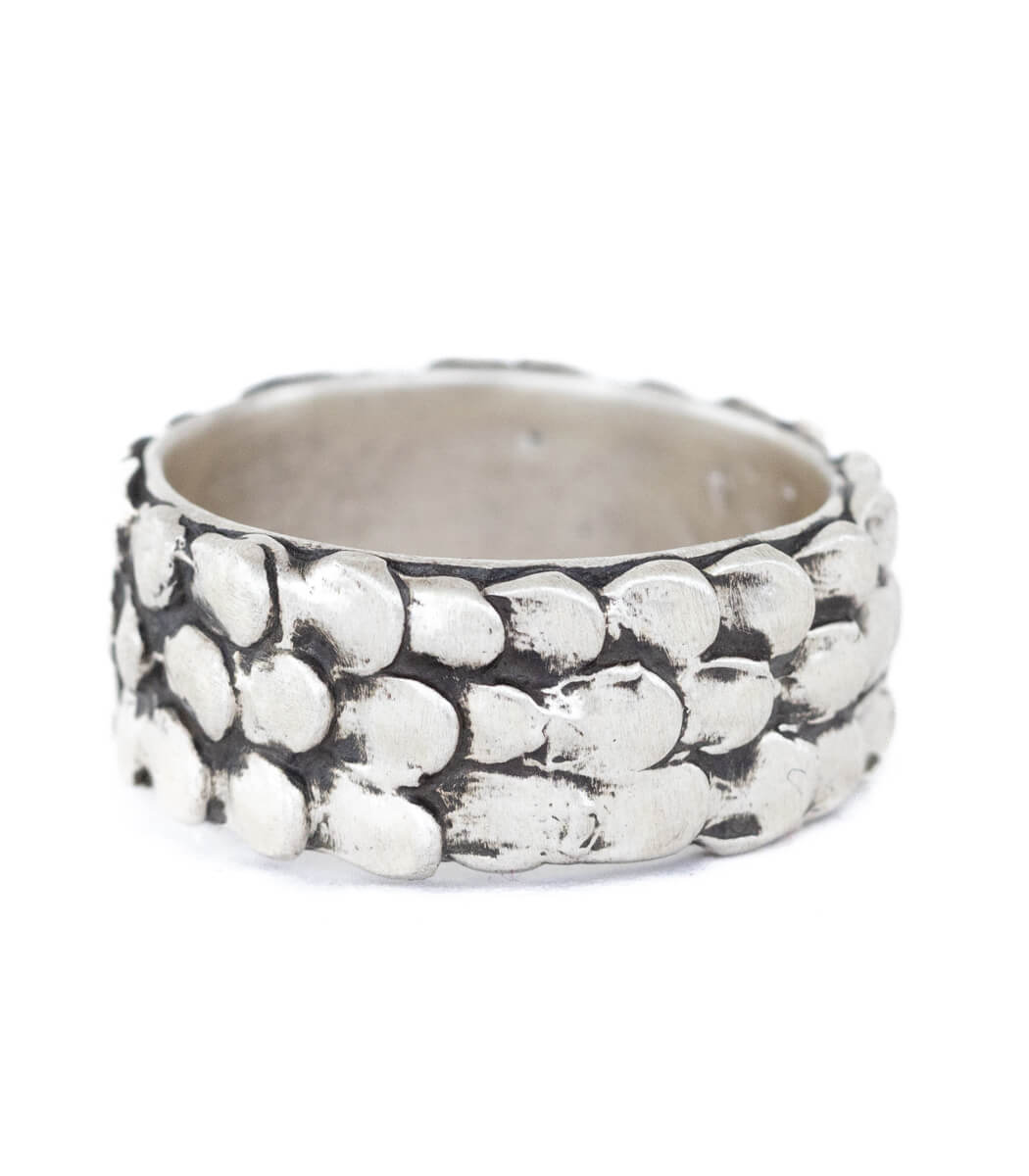 Fischschuppen Ring Silber