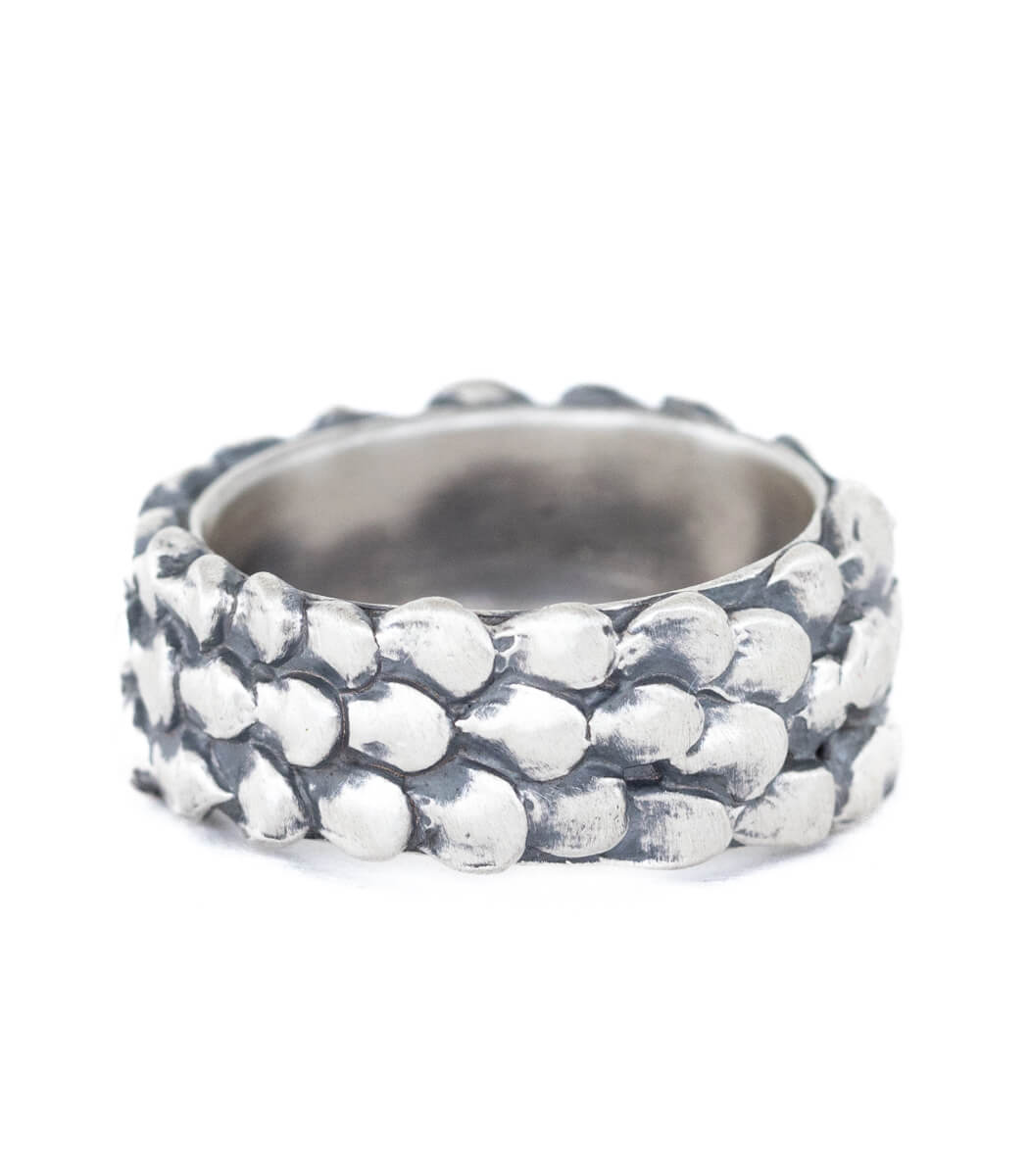 Fischschuppen Ring Silber