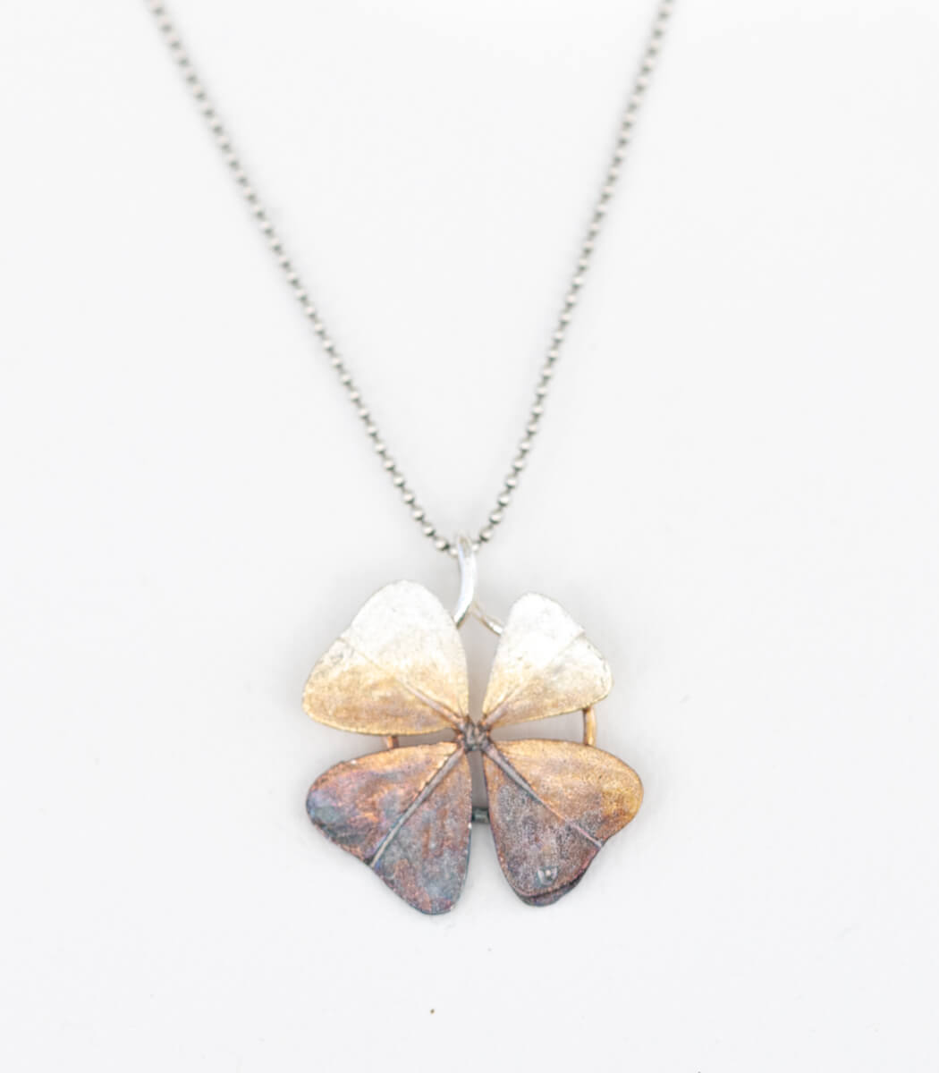 Glücksklee Anhänger Silber