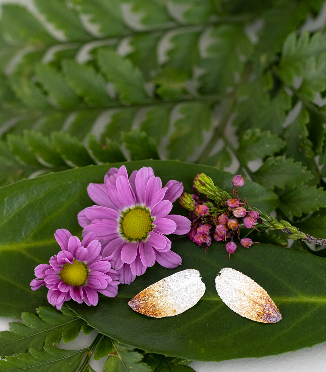 Salbeiblatt Ohrstecker Silber